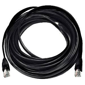NTI cat5e-flt-100-black CAT5e Flat Stranded Unshielded Cable, Black, 100 feet