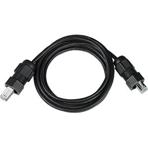 NTI cat5e-wtp-ww-8-black-shld Waterproof CAT5e Stranded Shielded Cable with Waterproof Cable Ends, 8 feet