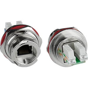 NTI rj45-5ewtp-qr-idcjck-shldm CAT5e Quick Release Case Side Metal Shielded Waterproof RJ45 Connector with IDC Termination Block