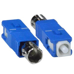 NTI fiber-ad-ss-stfscm Female ST to Male SC Simplex Singlemode Fiber Optic Adapter