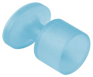 NTI cvr-minidin4f-l100 S-Video 4-Pin MiniDIN Female Connector Cover, Blue, 100-Pack