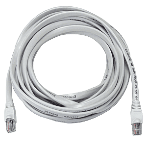 NTI cat5e-flt-50-white CAT5e Flat Stranded Unshielded Cable, White, 50 feet
