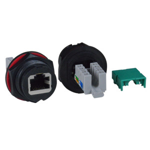 NTI rj45-6wtp-qr-cspd-shld CAT6 Quick Release Case Side Shielded Waterproof RJ45 Connector, with IDC Termination Block
