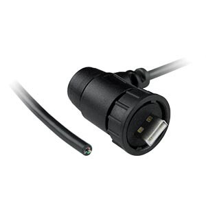 NTI usb2-am-wtp-raqr-1m USB Type A Male Waterproof Quick Release Right Angle Cable with One End Unterminated, 1 meter