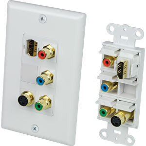 NTI wp-hdmi-cmps-w HDMI, Component Video, S-Video Wall Plate