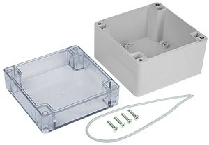 NTI cs65-120x120x90 IP65 Weatherproof Enclosure with Clear Cover, 120x120x90 mm
