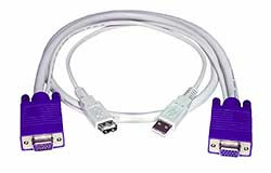 NTI USBVEXT-3 VGA + USB Extension Cable, Male to Female, 3 feet