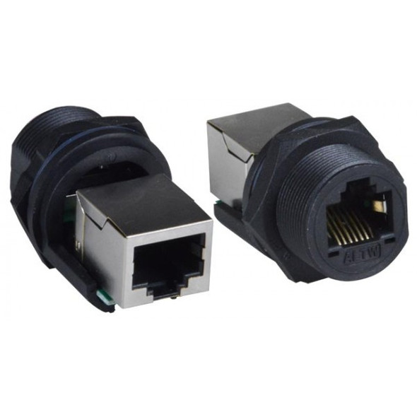 NTI rj45-5ewtp-cs28l-jck-shld Waterproof Case Side CAT5e RJ45 Connector, with Shielded Jack 13/16 in - 28 UN threading
