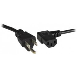 NTI pwr-crd14-sla-515pc13-10 NEMA 5-15P Straight to IEC 320 C13 Left Angled Power Cord, 14 AWG, 10 feet