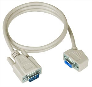 NTI vext-45d-3 VGA Straight to 45-Degree Angled Extension Cable, Male to Female, 3 feet