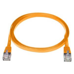 NTI cat5e-sf-50-orange CAT5e Super Flat Stranded Unshielded Cable, Orange, 50 feet