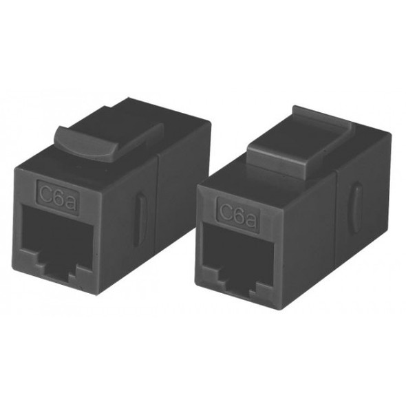 NTI rj45-6a-ff-snp-black CAT6a Keystone Coupler, Black