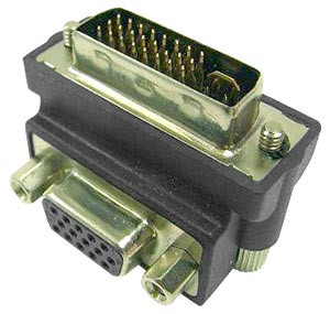 NTI dviim-15hdf-u DVI-I Male to VGA Female Up Angled Adapter
