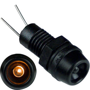 NTI led-wtp-6in-yellow Waterproof M8 Panel Mount LED Connector with 6 " Leads, Yellow