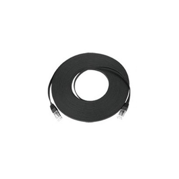 NTI cat5e-sf32-50-black CAT5e Super Flat Stranded Unshielded Cable, Black, 50 foot