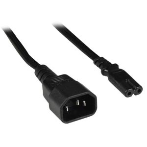 NTI pwr-crd18-c14c7-6 IEC 320 C14 to IEC 320 C7 Power Cord, 18 AWG, 6 feet