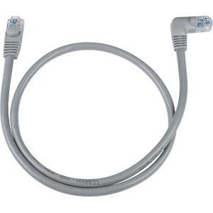NTI cat6-ras-15-gray CAT6 Right Angle to Straight Cable, Gray, 15 feet