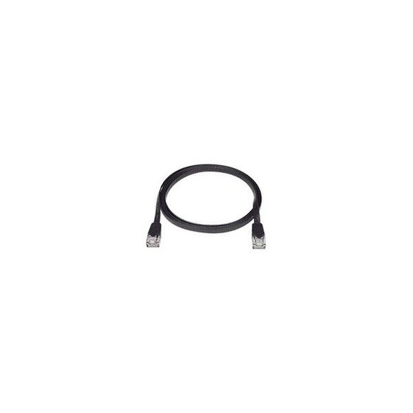 NTI cat5e-flt-25-black CAT5e Flat Stranded Unshielded Cable, Black, 25 feet