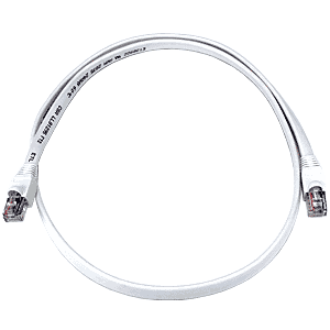 NTI cat5e-flt-25-white CAT5e Flat Stranded Unshielded Cable, White, 25 feet