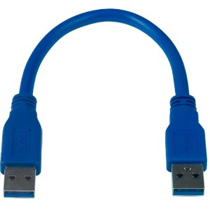 NTI usb3-amam-15cm USB 3.0 Type A Gender Changer Cable, Male to Male