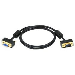 NTI vext-thn-gf-10 Thin VGA Extension Cable with Gold Connectors + Ferrites, Male to Female, 10 feet