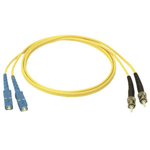 NTI fiber-d-stsc-9-3m Duplex ST-SC Singlemode Fiber Optic Cable, 9-Micron, 3 meters