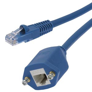 NTI cat6-pm-4-blue CAT6 Panel Mount Extension Cable, 4 feet