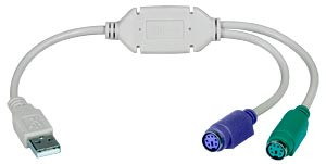 NTI usb-ps2-lc USB PS/2 Adapter with PC Support