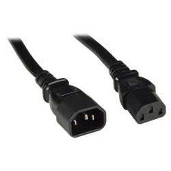 NTI pwr-crd14-c14c13-6 IEC 320 C14 to IEC 320 C13 Power Extension Cord, 14 AWG, 6 feet