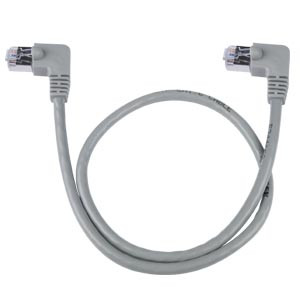 NTI cat6-la-9-gray-shld CAT6 Left Angle Shielded Cable, Gray, 9 feet
