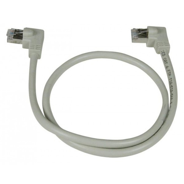 NTI cat6-lav2-2-gray-shld CAT6 Left Angle to Left Angle Shielded Patch Cords, 26AWG
