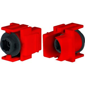 NTI ky-tos-r-ff TOSLINK Keystone Insert Coupler, Female to Female, Red