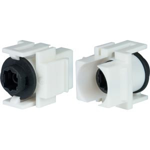 NTI ky-tos-w-ff TOSLINK Keystone Insert Coupler, Female to Female, White