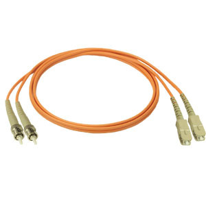 NTI fiber-d-stsc-50-3m Duplex ST-SC Multimode Fiber Optic Cable, 50-Micron, 3 meters