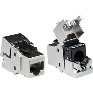 NTI jck-6a-v-tooless-shld CAT6A Tooless Vertical Shielded Keystone Jack