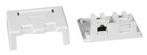 NTI box-sm6-wl-2 CAT6 2-Port Surface Mount Box