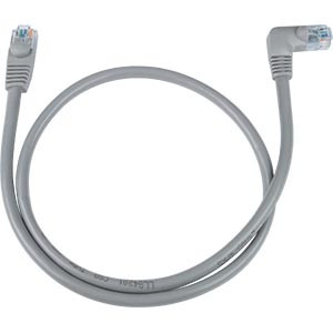 NTI cat5e-ras-9-gray CAT5e Right Angle to Straight Cable, Gray, 9 feet
