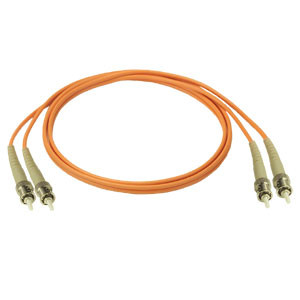 NTI fiber-d-stst-50-1m Duplex ST Multimode Fiber Optic Cable, 50-Micron, 1 meter