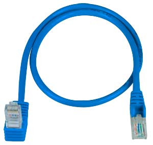 NTI cat5e-uas-9-blue CAT5e Up Angle to Straight Cable, Blue, 9 feet