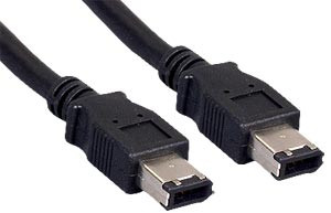 NTI 1394-6p6p-10-k 1394a FireWire 6 Pin Cable, Male to Male, Black, 10 feet