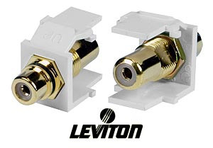 NTI ky-rca-b-ff-l Leviton Black RCA Keystone Insert