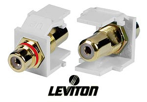 NTI ky-rca-r-ff-l Leviton Red RCA Keystone Insert