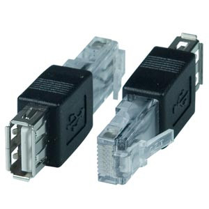 NTI usbaf-rj45m USB Type A Female to RJ45 Male Adapter, Black