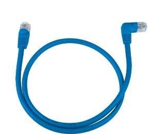 NTI cat5e-ras-6-blue CAT5e Right Angle to Straight Cable, Blue, 6 feet