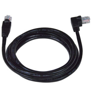 NTI cat5e-rasv2-6-black CAT5e Right Angle to Straight Patch Cords, 60?C, 6ft, Black
