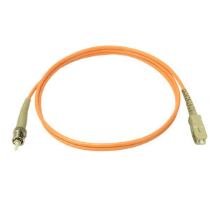 NTI fiber-s-stsc-50-2m Simplex ST-SC Multimode Fiber Optic Cable, 50-Micron, 2 meters
