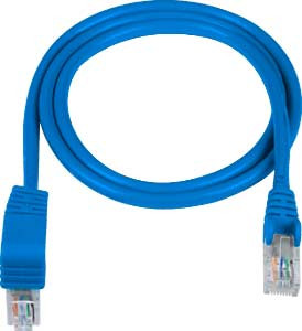 NTI cat5e-das-9-blue CAT5e Down Angle to Straight Cable, Blue, 9 feet