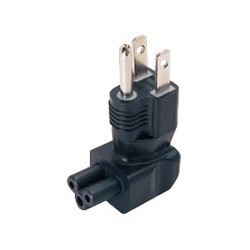 NTI pwr-515pc5-d NEMA 5-15P Male to IEC 320 C13 Female Power Plug Adapter, Down Angled