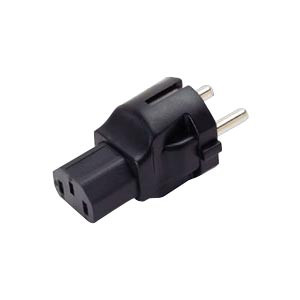 NTI pwr-cee77c13 Schuko CEE 7/7 Male to IEC 320 C13 Female Power Plug Adapter