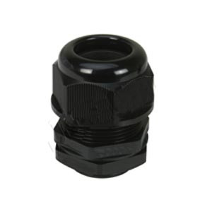 NTI glnd-wtp-p-25b Parallel Short Threaded Waterproof Cable Gland, G 1 " Thread, Black